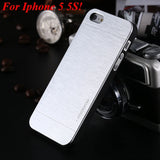 5S Aluminum Case Deluxe Gold Metal Brush Cover for iphone 5 5s 5g Hard Aluminum + Soft TPU Frame Slim Back Phone Case For Iphone 5/5s