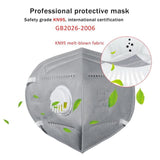 5 Pcs High Quality KN95 Mask PM2.5 Mouth Cover Dust Masks Breathing Valve Folding Non- Wholesale Dropshipping