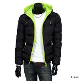 Mens winter jacket men's hooded wadded coat winter thickening outerwear male slim casual cotton-padded outwear