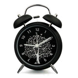 Classic Metal Twin Bell 3 inches Flower Tree Desk Table Alarm Clock