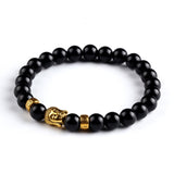 Black Lava Stone Buddha Beads Bracelets Rope Chain Natural Stone Bracelets For Women/ Men Jewelry