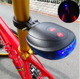 Cycling Safety Bicycle Rear Lamp Bike Laser Tail Light (5LED+2Laser)