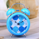 Classic Metal Twin Bell 3 inches Flower Tree Desk Table Alarm Clock