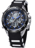 WEIDE Brand Luxury Sports Watches Men Quartz Digital Military Watch Multifunction LCD Display Outdoor Sports Dress Wristwatches