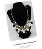Fashion Bohemian Boho Statement Necklaces & Pendants Bijoux Fashion Crystal Beads Choker Collares Simulated Pearl Necklace Collier