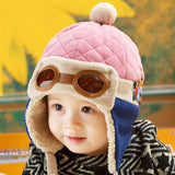 Hot sales Toddlers Cool Baby Boy Girl Kids Infant Winter Pilot Aviator Warm Cap Hat