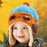 Hot sales Toddlers Cool Baby Boy Girl Kids Infant Winter Pilot Aviator Warm Cap Hat