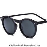 Brand Designer Ellipse Shape Multiple Color Reflective Sunglasses Women Vintage Keyhole Mirror Glasses