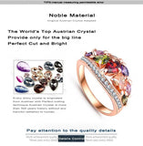 New Arrival Multi Color Fashionable Ring for Women Rose Gold Plated with AAA Swiss Zircon Rings