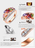 New Arrival Multi Color Fashionable Ring for Women Rose Gold Plated with AAA Swiss Zircon Rings