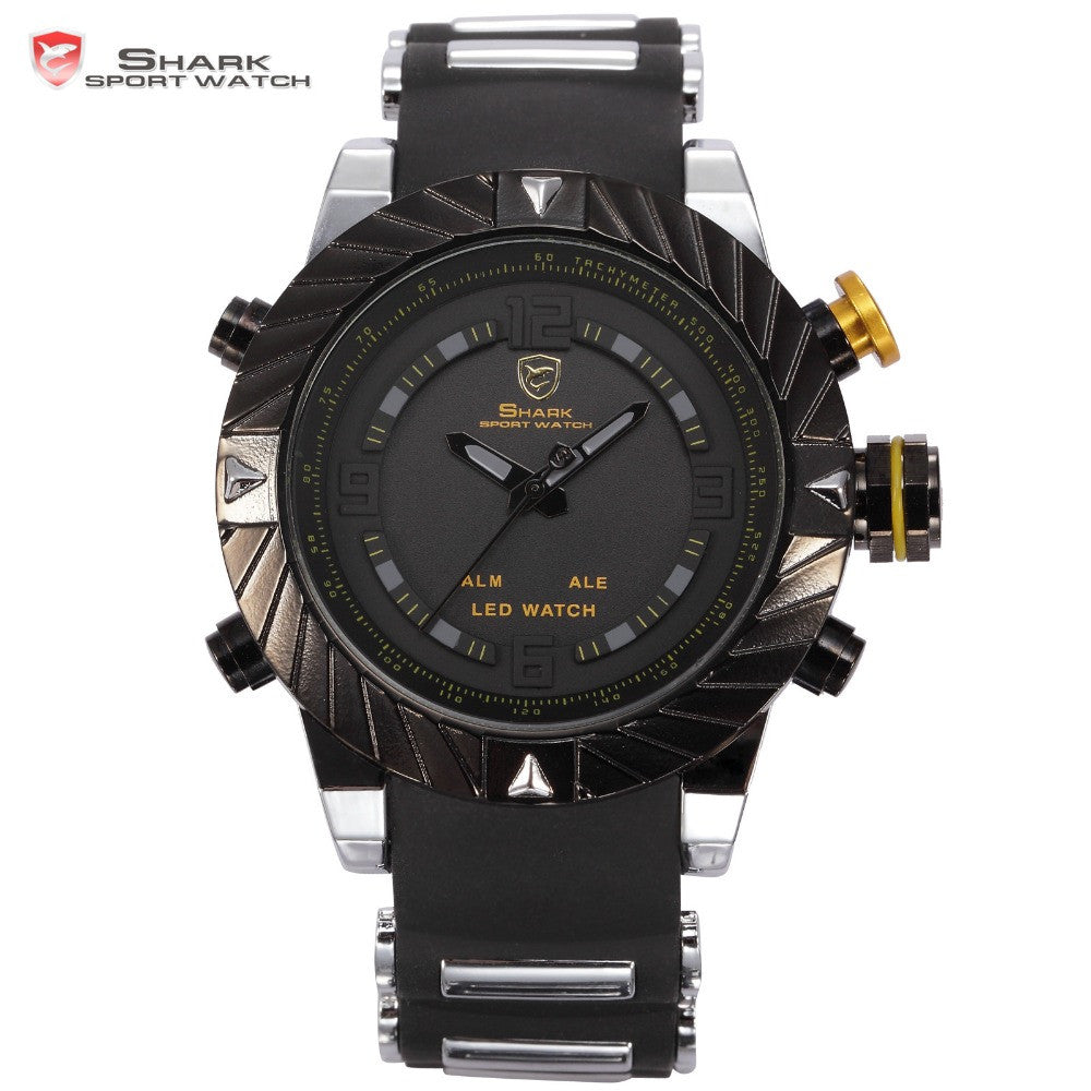 Brand New Shark Sport Watch Men Relogio Silicone Strap Fashion Casual LED Digital Male Black Military Quartz Wristwatch