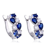 Brand Women Jewelry Wholesale Mona lisa Rose White Gold Plated 6 Color choice AAA+ Zircon & CZ Diamond Drop Earrings