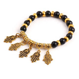 Brand Designer Colors Summer Style Vintage Bracelet Crystal Alloy Hamsa Hand Fatima Bracelets Trendy Classic Jewelry