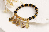 Brand Designer Colors Summer Style Vintage Bracelet Crystal Alloy Hamsa Hand Fatima Bracelets Trendy Classic Jewelry