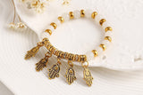 Brand Designer Colors Summer Style Vintage Bracelet Crystal Alloy Hamsa Hand Fatima Bracelets Trendy Classic Jewelry