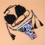 New Brazil flowers nails pants sexy bikini swimsuit bikini swimsuit women European and American fashion