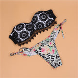 New Brazil flowers nails pants sexy bikini swimsuit bikini swimsuit women European and American fashion