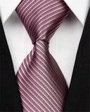 Man Fashion Accessories Striped Jacquard Woven Classic Business Silk Tie Casual Necktie