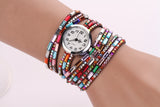 New Style Fashion Women Dress Watches Quartz Colorful Flannel Leather Luxury Gift Children Casual High Quality