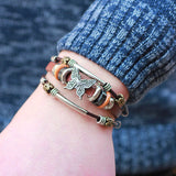 Butterfly Bracelets 2016 Hot Sales Hand Made Braided buckle Fashion Style Popular Charm Leather Bracelets Bangles for Men Women
