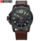 CURREN Brand Luxury Men Watches Men's Casual Quartz Watch Leather Strap Waterproof Men Military Sport Wristwatches