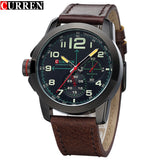 CURREN Brand Luxury Men Watches Men's Casual Quartz Watch Leather Strap Waterproof Men Military Sport Wristwatches