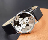 Cartoon Quartz Wristwatch Children Hot Sale Leather Watch Mickey Mouse fashion casual watches kid boy women girls cute relojes