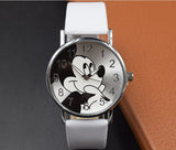 Cartoon Quartz Wristwatch Children Hot Sale Leather Watch Mickey Mouse fashion casual watches kid boy women girls cute relojes