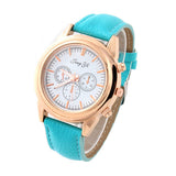 Casual Watches Unisex gold Case Dress watch elegant white dial quartz Watches PU belt analog wristwatches