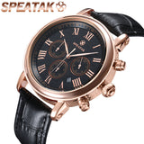 Casual watch style men wrist watches fashion outdoor men's leather luxury brand top calendar designer business quartz watch