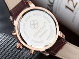 Casual watch style men wrist watches fashion outdoor men's leather luxury brand top calendar designer business quartz watch