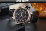 Casual watch style men wrist watches fashion outdoor men's leather luxury brand top calendar designer business quartz watch