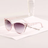 Cat Eye Women Diamond Leg Super fashion sunglasses women new style wave frame sun glasses