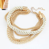 Charm Bracelet for women Fashion Jewelry Gold Chain Braided Rope Multilayer Bracelets & Bangles for Women