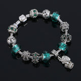 Charm bracelet for Women DIY Crystal Beads Bracelets Pulseira Jewelry Gift