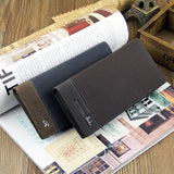 New Brand Men's Wallet Cowhide Leather Long Men's Checkbook coin Zipper Suit Wallet Purse