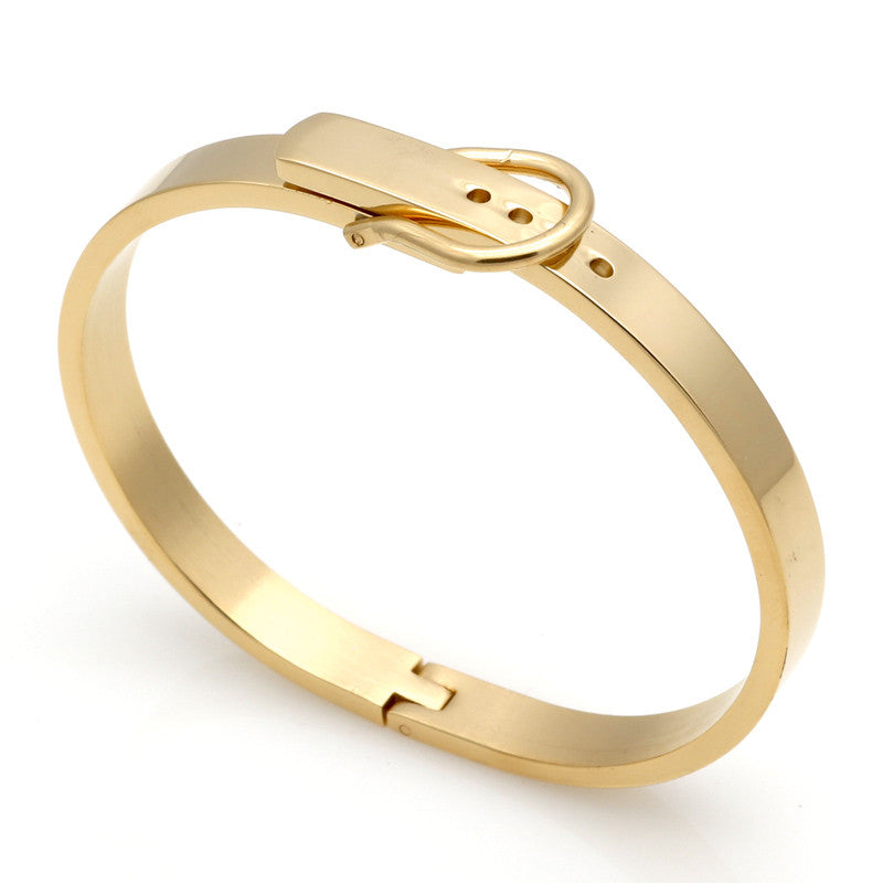 Classic Buckle Series Bracelet For Women/Men Stainless Steel Bangle Silver /18K Gold Fashion Charm Bracelet Bijoux Fine Jewelry