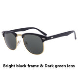 Classic Half Metal Sunglasses Men Women Brand Designer Glasses Mirror Sun Glasses Fashion Gafas Oculos De Sol UV400
