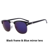 Classic Half Metal Sunglasses Men Women Brand Designer Glasses Mirror Sun Glasses Fashion Gafas Oculos De Sol UV400