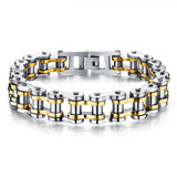 Classical Bicycle Heavy Metal Motorcycle Chain Bracelet Punk Style 316L Stainless Steel Bracelets Bangles For Men Jewelry