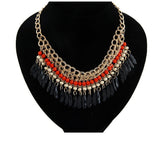 Fashion Collier Femme Fashion Bohemian Statement Necklaces & Pendants Resin Beads Gold Choker Necklace for Women Colar Collares