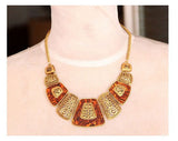 Collier Femme Fashion Statement Necklaces & Pendants Vintage Gold Geometric Choker Necklace for Women Maxi Collares Jewlery