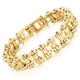 Cool Men Biker Bicycle Motorcycle Chain Men's Bracelets & Bangles Fashion 4 Color 316L Stainless Steel Jewelry