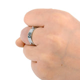 Cool Men Women's Punk Style Silver Tone Stainless Steel Rings Spiked Cone Rivet Rings Self-defense Rings Gift