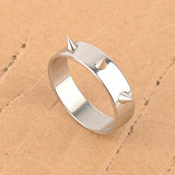 Cool Men Women's Punk Style Silver Tone Stainless Steel Rings Spiked Cone Rivet Rings Self-defense Rings Gift