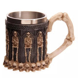 Cool Personalized Double Wall Stainless Steel 3D Skull Mugs Coffee Cup Mug Skull Knight Tankard Dragon Drinking Cup Funny Creative Coffee Cups and Mugs