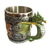 Cool Personalized Double Wall Stainless Steel 3D Skull Mugs Coffee Cup Mug Skull Knight Tankard Dragon Drinking Cup Funny Creative Coffee Cups and Mugs