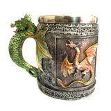 Cool Personalized Double Wall Stainless Steel 3D Skull Mugs Coffee Cup Mug Skull Knight Tankard Dragon Drinking Cup Funny Creative Coffee Cups and Mugs