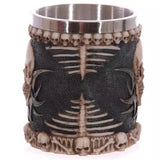 Cool Personalized Double Wall Stainless Steel 3D Skull Mugs Coffee Cup Mug Skull Knight Tankard Dragon Drinking Cup Funny Creative Coffee Cups and Mugs