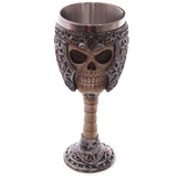 Cool Personalized Resin Stainless Steel Drinking Mug 3D Multi Skull & Spine Goblet Horror Decor Cup for Halloween Bar Party